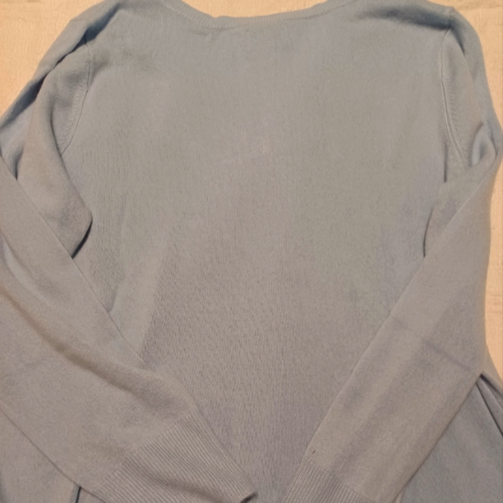 NWT Super soft v neck sweater. Sky blue Size XXL - Picture 2 of 8
